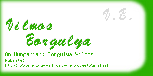 vilmos borgulya business card